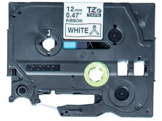 Schriftband-Kassette Brother TZe-R231 schwarz auf weiß 12mm/4m nicht klebend