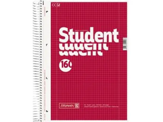 Collegeblock Brunnen 10-67728 1067728 Student A4 kariert 160Blatt Lin.28 ECF