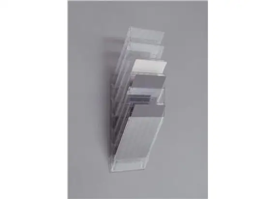 Wand-Prospekthalter Durable 1709760400 Flexiboxx 6 A4 transparent 6 Fächer
