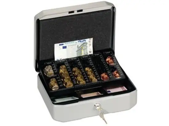 Geldkassette Durable 1778-57 177857 €UROBOXX S 100x283x225mm grau mit Zählbrett