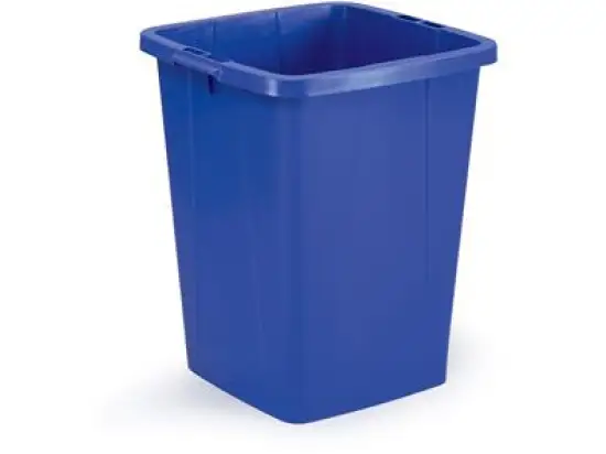 Abfalltonne Durable 1800474040 Durabin 90 Liter blau quadratisch lebensmittelecht, Pack 6 Stk