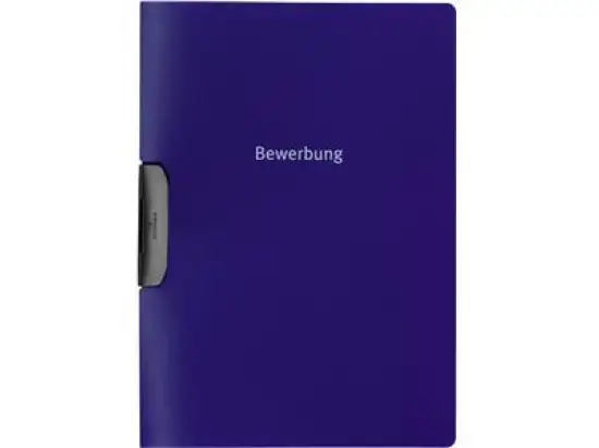 Klemmmappe Durable 2289-07 228907 Duraswing Job dunkelblau Aufdruck Bewerbung für 30 Blatt