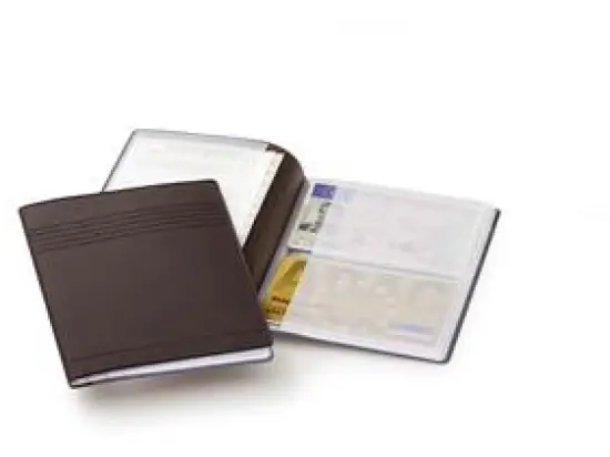 Ausweishüllen Durable 2397-58 239758 anthrazit 4 Taschen für Ausweise und Karten, Pack 25 Stk