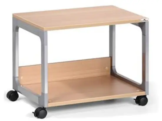 Multifunktionswagen Durable 3710-124 3710124 Multi Trolley 48 metallic silber/buche Druckerwagen mit 2 Böden
