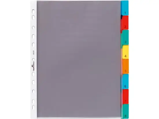 Register Durable 6631-19 663119 transparent 8-teilig farbig