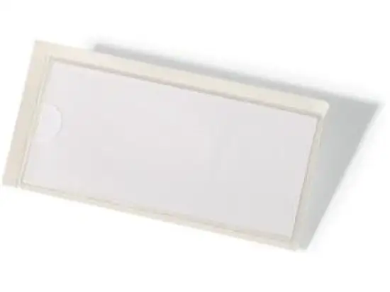 Selbstklebetasche Durable 8021-19 802119 Pocketfix 32x74mm transparent, oben offen, Pack 10 Stk