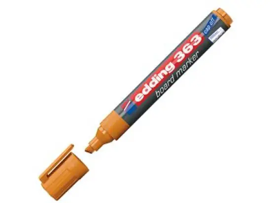 Whiteboardmarker Edding 363 4-363006 1-5mm, Keilspitze, orange, Pack 10 Stk