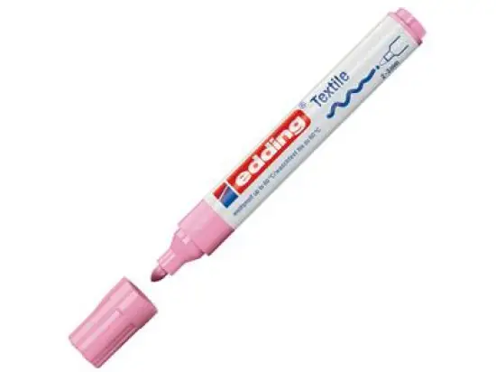 Textilmarker Edding 4500 4-4500009 2-3mm, Rundspitze, rosa, Pack 10 Stk