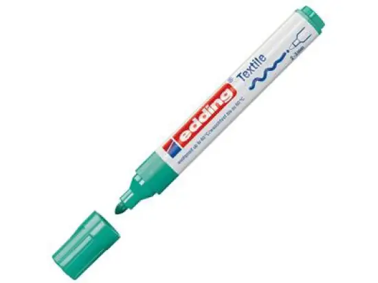 Textilmarker Edding 4500 4-4500034 2-3mm, Rundspitze, blassgrün, Pack 10 Stk