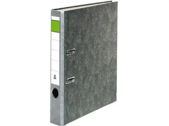 Ordner 120007080 A4, 50mm, Pappe/Wolkenmarmor, grauer Rücken