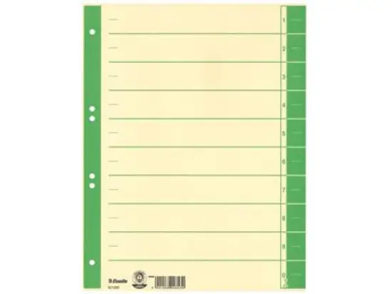 Trennblatt Esselte 621022 A4 grün, Pack 100 Stk