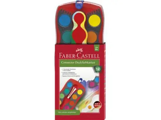 Deckfarbkasten Faber-Castell 125030 Connector 12 Farben