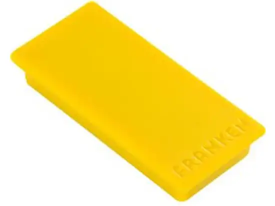 Magnet-Rechteck Franken HM235004 HM2350 04 23x50mm gelb Haftkaraft 1000g, Pack 10 Stk
