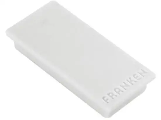 Magnet-Rechteck Franken HM235012 HM2350 12 23x50mm grau Haftkraft 1000g, Pack 10 Stk