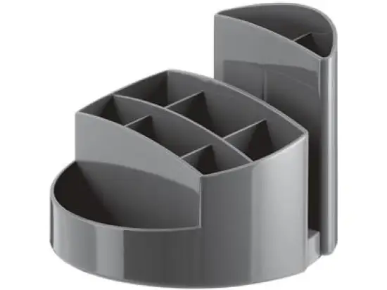 Köcher HAN 17460-191 Rondo dunkelgrau Kunststoff rund mit 9 Fächern