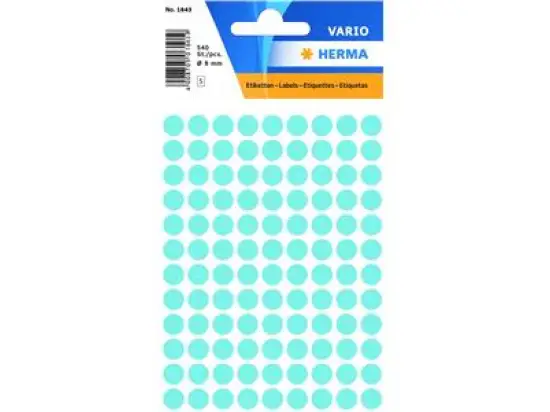 Markierungspunkte Herma 1843 Vario Ø 8mm blau, Pack 10 x 540 Stk/5 Blatt