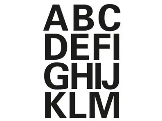 Selbstklebende Buchstaben Herma 4167 25mm schwarz wetterfest A-Z Folie, Pack 10 x 2 Blatt