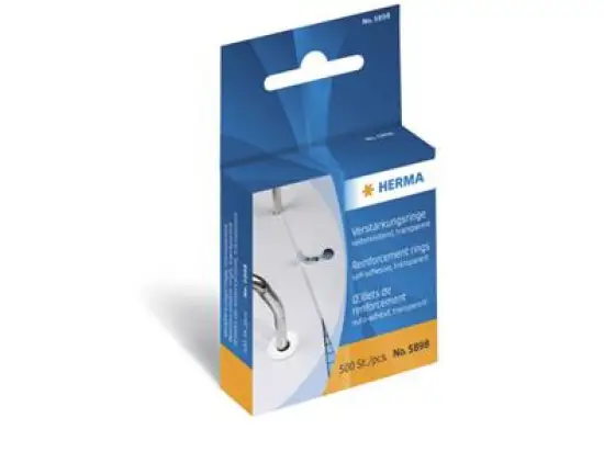 Lochverstärkungsringe Herma 5898 transparent selbstklebend Ø 12mm, Pack 500 Stk