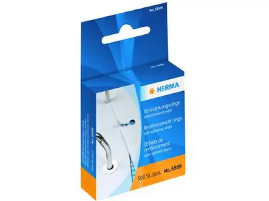 Lochverstärkungsringe Herma 5899 weiß selbstklebend Ø 12mm, Pack 500 Stk