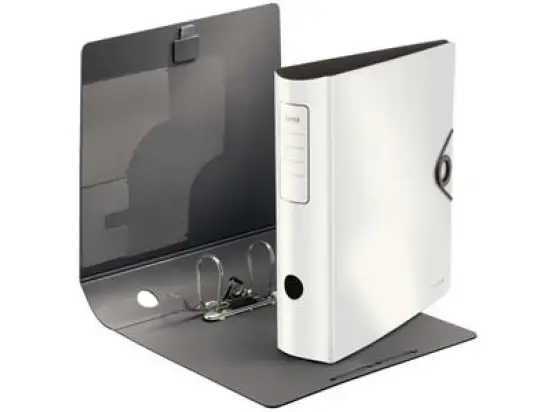 Ordner Leitz 1047-10-01 10471001 Active Solid A4, 82mm, gewölbt, Polyfoam, Duo-Optik, Gummizug, weiß, Pack 5 Stk