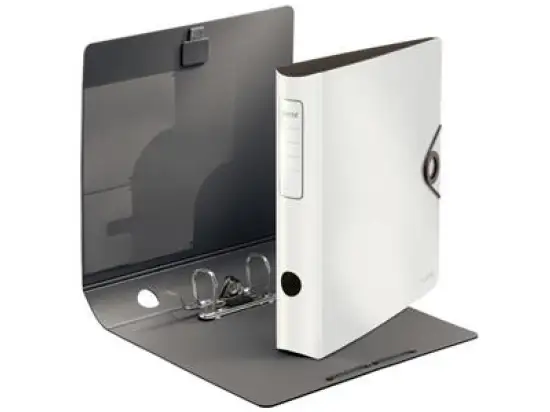 Ordner Leitz 1048-10-01 10481001 Active Solid A4, 65mm, gewölbt, Polyfoam, Duo-Optik, Gummizug, weiß, Pack 5 Stk