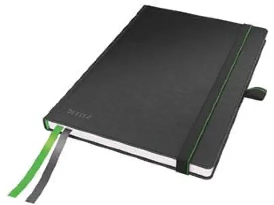 Notizbuch Leitz 4478-00-95 44780095 Complete A5 liniert 100g 80 Blatt schwarz, Pack 6 Stk