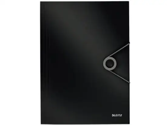 Eckspannermappe Leitz 4563-10-95 45631095 Solid schwarz A4 PP, Pack 10 Stk