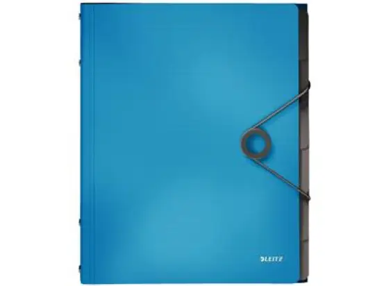 Ordnungsmappe Leitz 4569-10-30 45691030 Solid 6-Fächer A4 hellblau PP, Pack 4 Stk