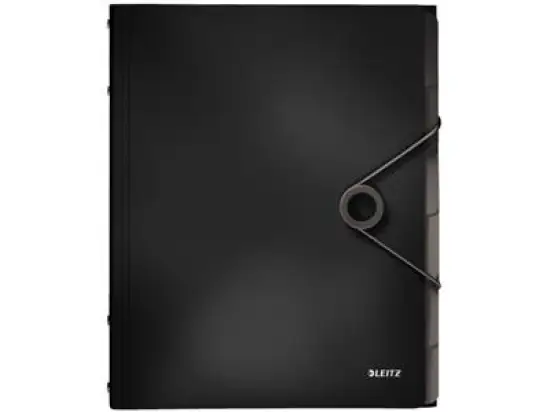 Ordnungsmappe Leitz 4569-10-95 45691095 Solid 6-Fächer A4 schwarz PP, Pack 4 Stk