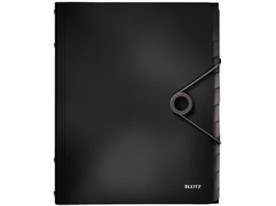 Ordnungsmappe Leitz 4570-10-95 45701095 Solid 12-Fächer A4 schwarz PP, Pack 4 Stk