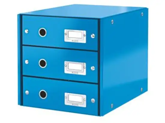 Schubladenset Leitz 6048-00-36 60480036 Click & Store blau 3 Schubladen