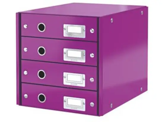 Schubladenset Leitz 6049-00-62 60490062 Click & Store violett 4 Schubladen