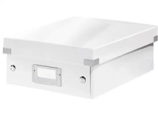 Organisationsbox Leitz 6057-00-01 60570001 Click & Store klein weiß, mit 2 flexiblen Trennwänden