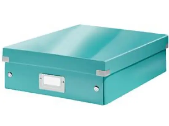 Organisationsbox Leitz 6058-00-51 60580051 Click & Store mittel eisblau, mit 3 flexiblen Trennwänden