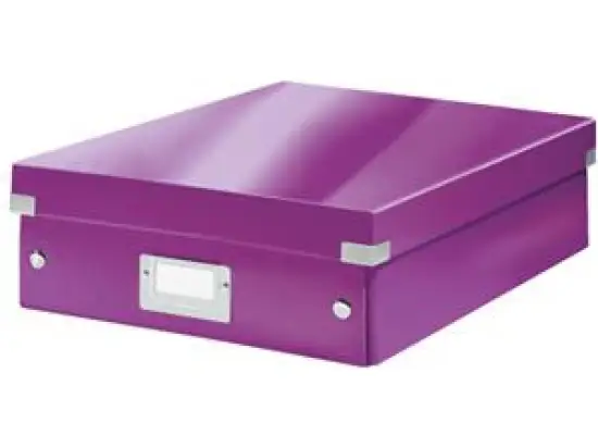 Organisationsbox Leitz 6058-00-62 60580062 Click & Store mittel violett, mit 3 flexiblen Trennwänden