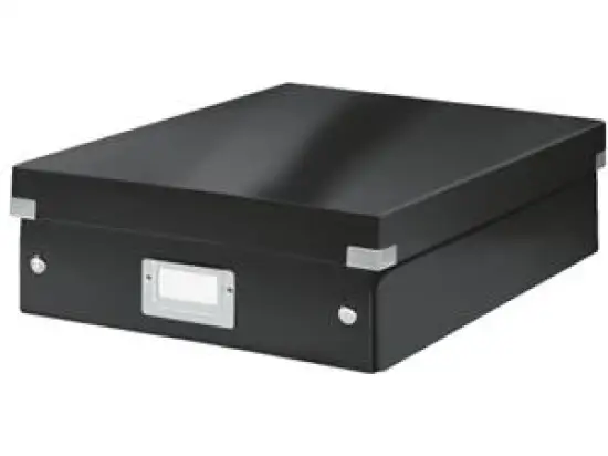 Organisationsbox Leitz 6058-00-95 60580095 Click & Store mittel schwarz, mit 3 flexiblen Trennwänden