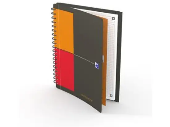 Collegeblock Oxford 400080788 Meetingbook Connect B5 kariert 5x5mm 80 Blatt 80g grau