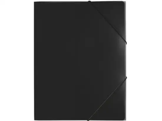 Gummizugmappe Pagna 21613-01 A4 PP schwarz 3 Einschlagklappen, Gummizug