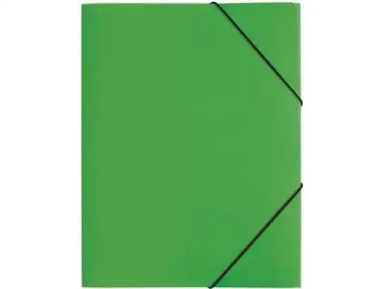 Gummizugmappe Pagna 21613-05 A4 PP grün 3 Einschlagklappen, Gummizug