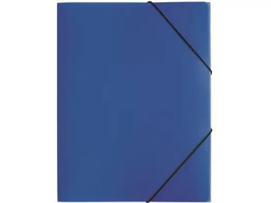 Gummizugmappe Pagna 21613-07 A4 PP blau 3 Einschlagklappen, Gummizug