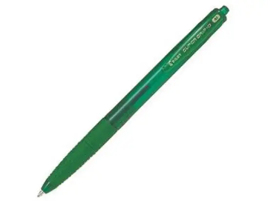 Kugelschreiber Pilot BPGG-8R-M-G 2036004 Super Grip G 0,4mm (M), Wechselmine, Druckmechanik, grün, Pack 12 Stk