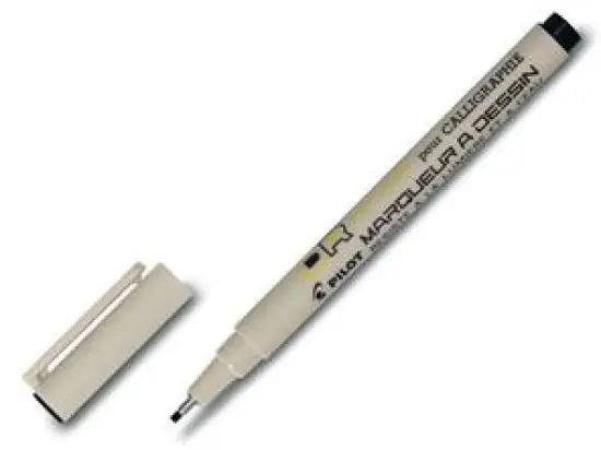 Faserschreiber Pilot SW-DRL-20-B 4122001 Lettering Pen schwarz Strichstärke 0,3-1,00mm, Pack 12 Stk