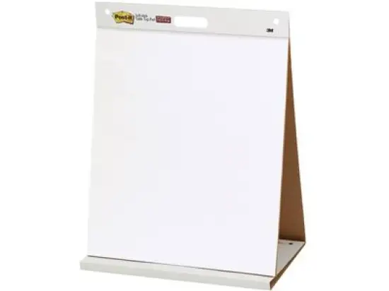 Meeting-Charts Aufsteller Post-it 563R TableTop 50,8 x 58,4 cm blanko weiß, Pack 20 Blatt