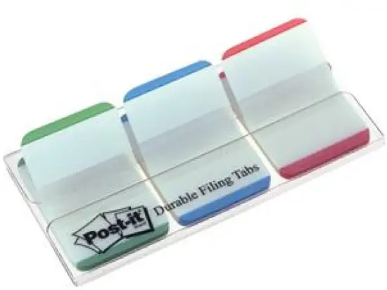 Haftstreifen Post-it 686L-GBR Index Strong 25,4x38mm grün/blau/rot 3x22Streifen