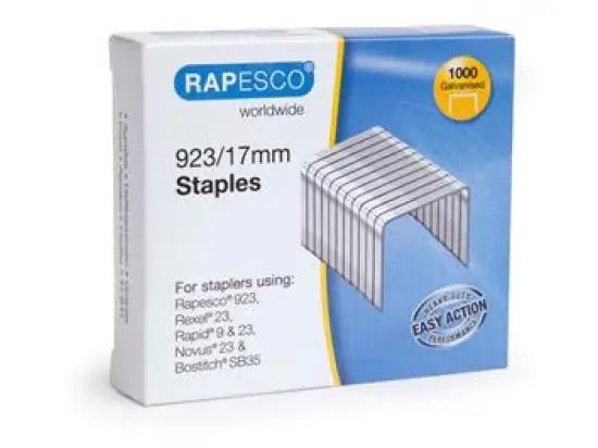 Heftklammern Rapesco 1240 923/17mm verzinkt, Pack 1000 Stk