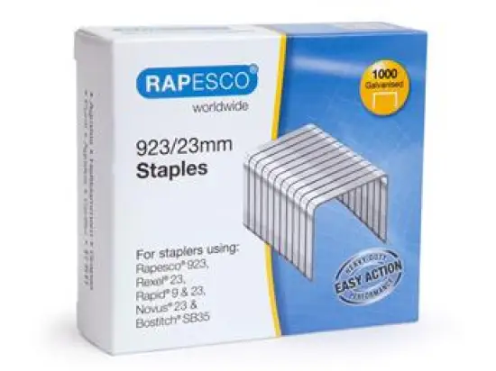 Heftklammern Rapesco 1242 923/23mm verzinkt, Pack 1000 Stk