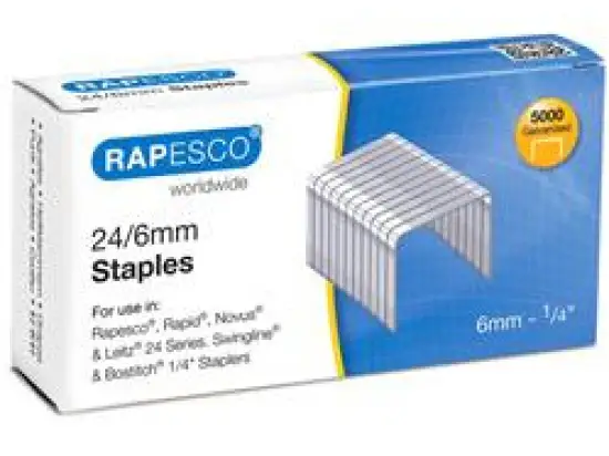 Heftklammern Rapesco S24602Z3 24/6 verzinkt, Pack 5000 Stk