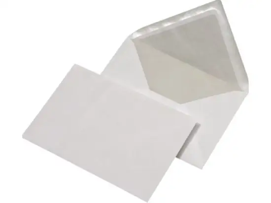 Briefumschlag Mailmedia 30001752 212390 C6 ohne Fenster nassklebend weiß 80g Seidenfutter, Pack 500 Stk