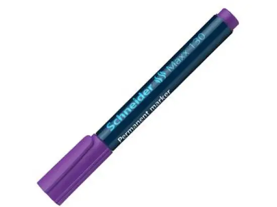 Permanentmarker Schneider 113008 Maxx 130 1-3mm, Rundspitze, violett, Pack 10 Stk