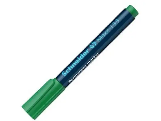 Permanentmarker Schneider 113304 Maxx 133 1-4mm, Keilspitze, grün, Pack 10 Stk